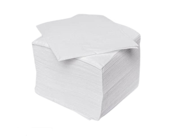 500 Stück Papierservietten 1-lagig 1/4 Falz 33x33cm Weiß, Servietten